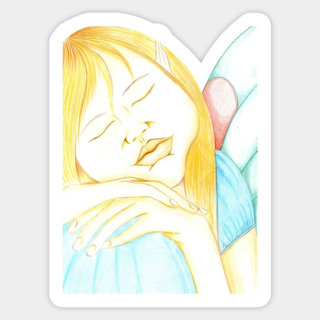 Faeries Dream, Just Like You & Me- Deep Red Sticker by EarthSoul